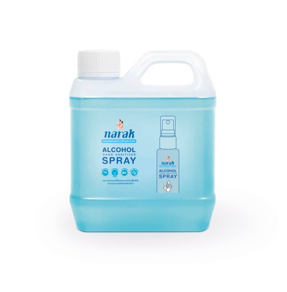 แอลกอฮอล์สเปรย์กลิ่น NARAK FLORAL (สีฟ้าใส) 1000 มล. ซื้อ 1 แถม 1